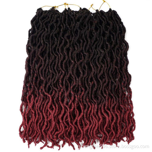 Gypsy Faux Locs Braid Most Natural Crochet Braid Goddess Faux Gypsy Locs Fiber Synthetic Hair African  Hair Extension